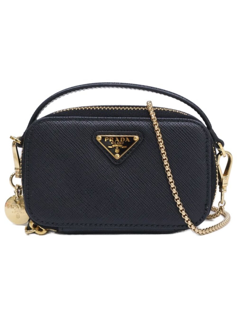 Prada Saffiano Chain Shoulder Mini Pouch
